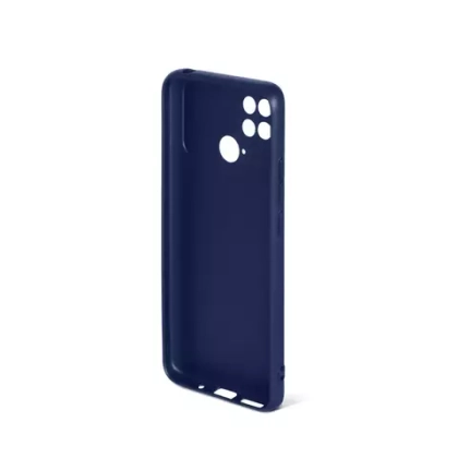 Силиконовый чехол с микрофиброй для Xiaomi Poco C40  blue DF poCase-08