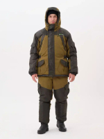 Зимний мужской костюм Onerus "Горный -45" (Брезент/Таслан), Полукомбинезон, Хаки