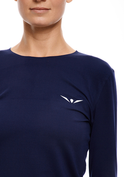 ЛОНГСЛИВ УТЕПЛЕННЫЙ ЖЕНСКИЙ WARM LONG SLEEVES TEE | DEEP BLUE