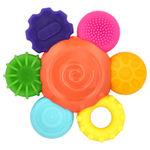 Sassy, Inspire The Senses®, цветочная погремушка для прорезывания зубов, для детей от 3 месяцев, 1 штука