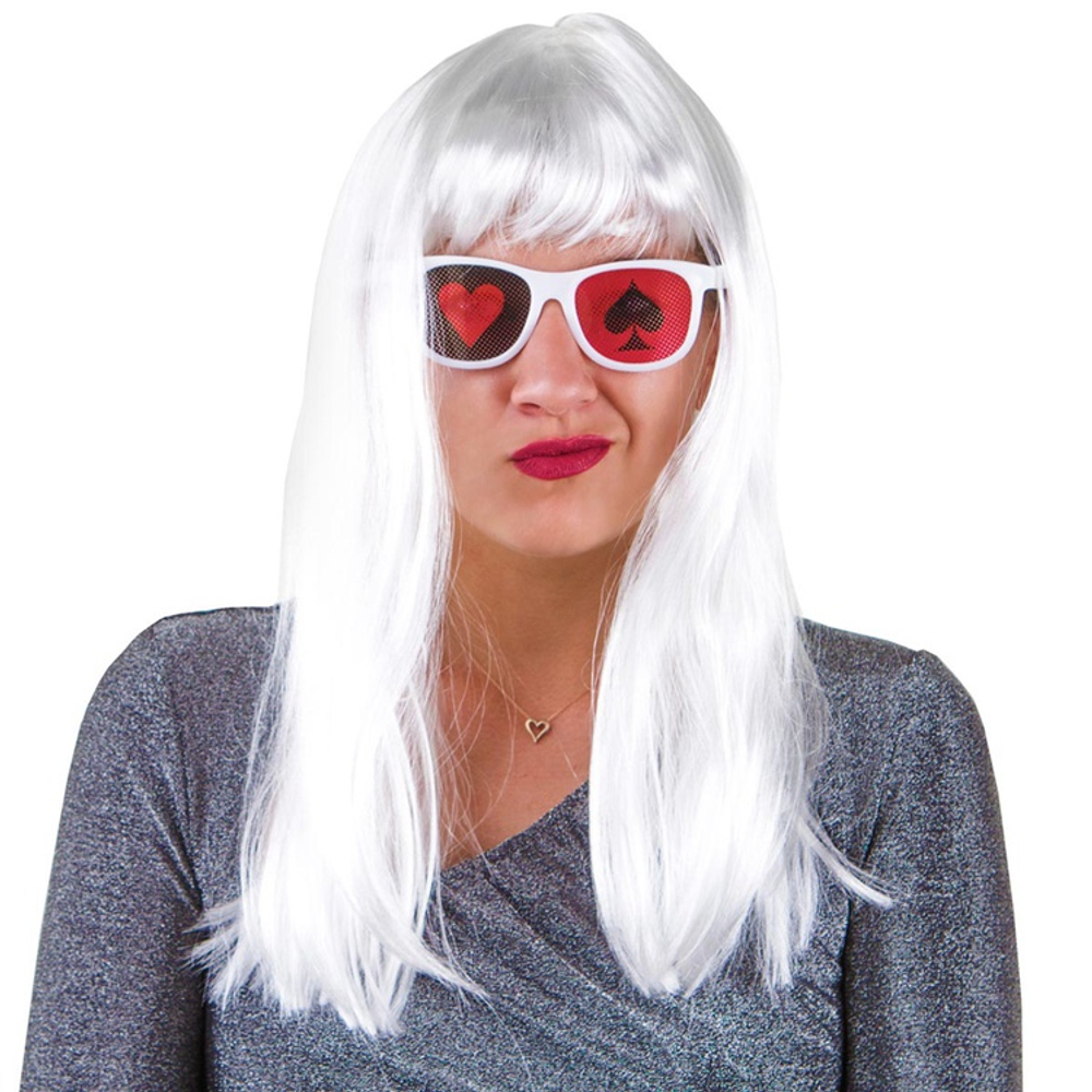 Парик карн Классик белый 50см