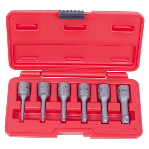 МАСТАК (109-10006) Набор экстракторов, под вороток 3/8", 2, 3, 4, 6, 8, 10 мм, кейс, 6 предметов