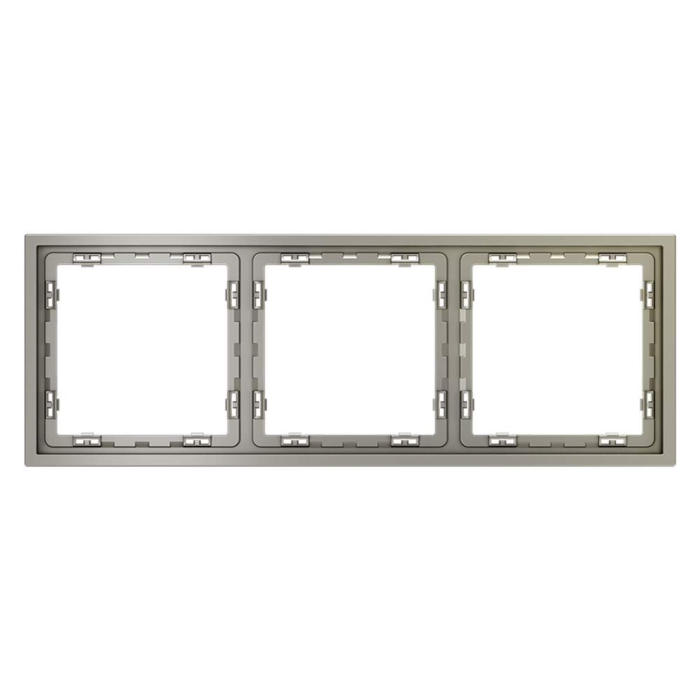 Рамка пластиковая на 3 поста, (шелк) Voltum S70 VLS100304