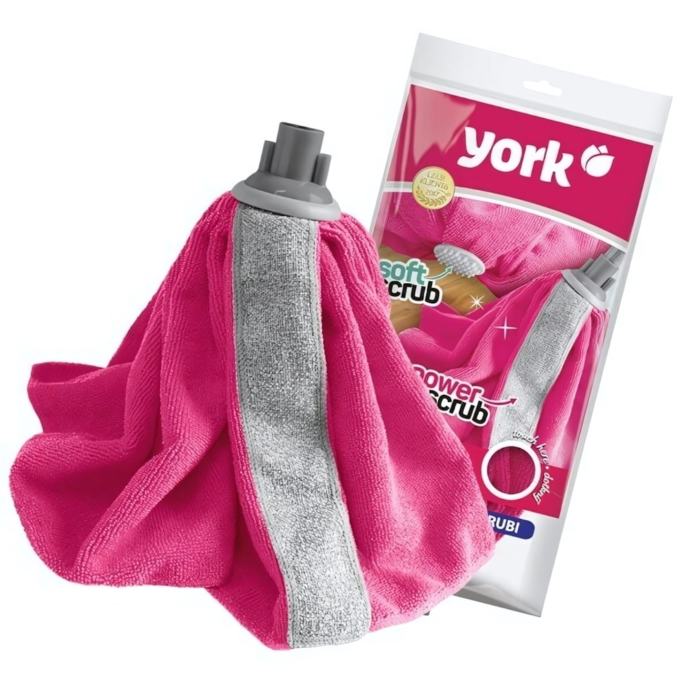 Насадка для уборки из микрофибры Руби 80% полиэстер, 20% полиамид вес 157 гр. YORK