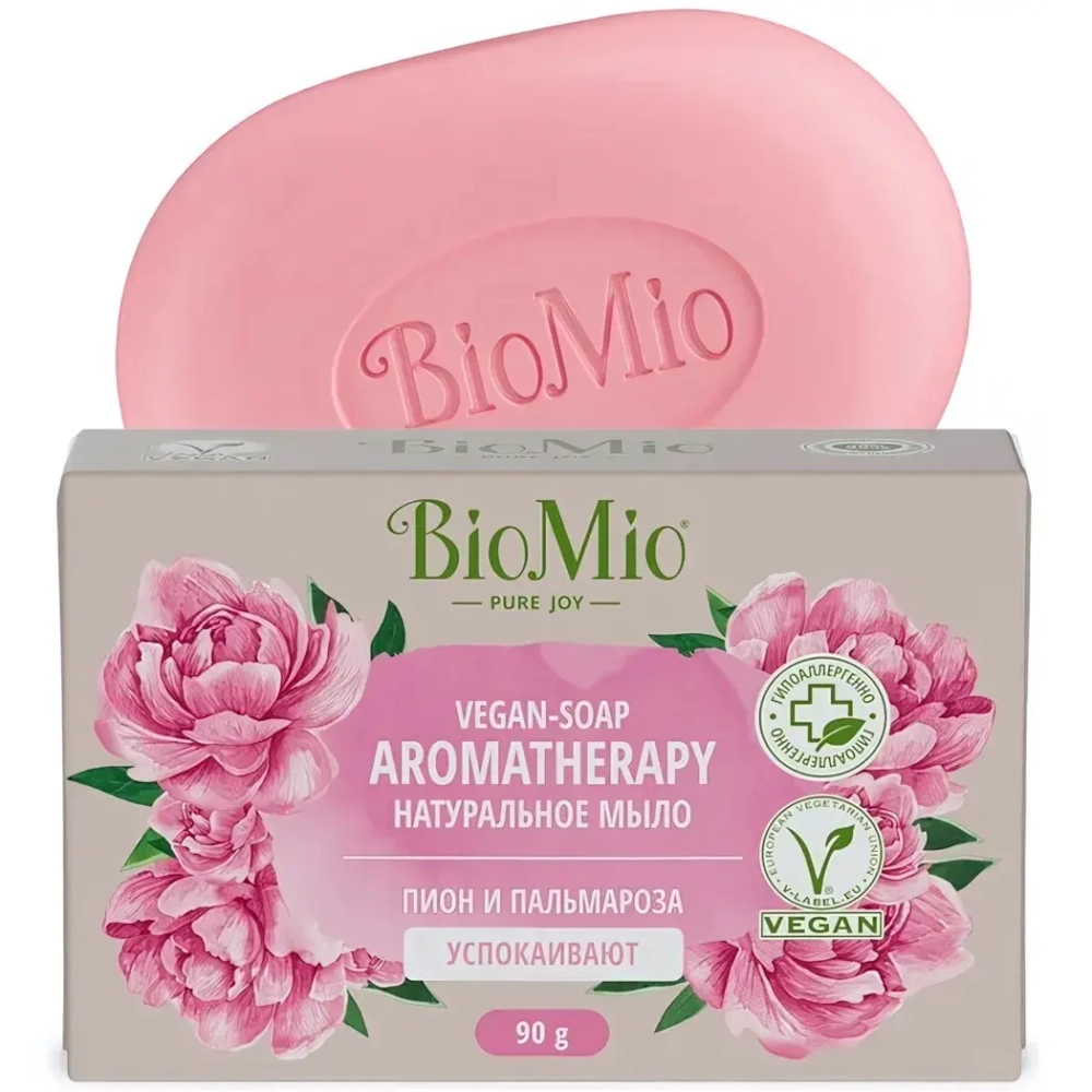 Мыло туалетное BIOMIO SOAP Пион и пальмароза 90 г
