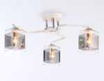 Светильник потолочный TR303217/3 WH/CH/SM белый/хром/дымчатый E27*3 max 60W D540*250