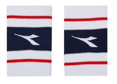 Теннисные напульсники Diadora Wristbands Wide Logo - White