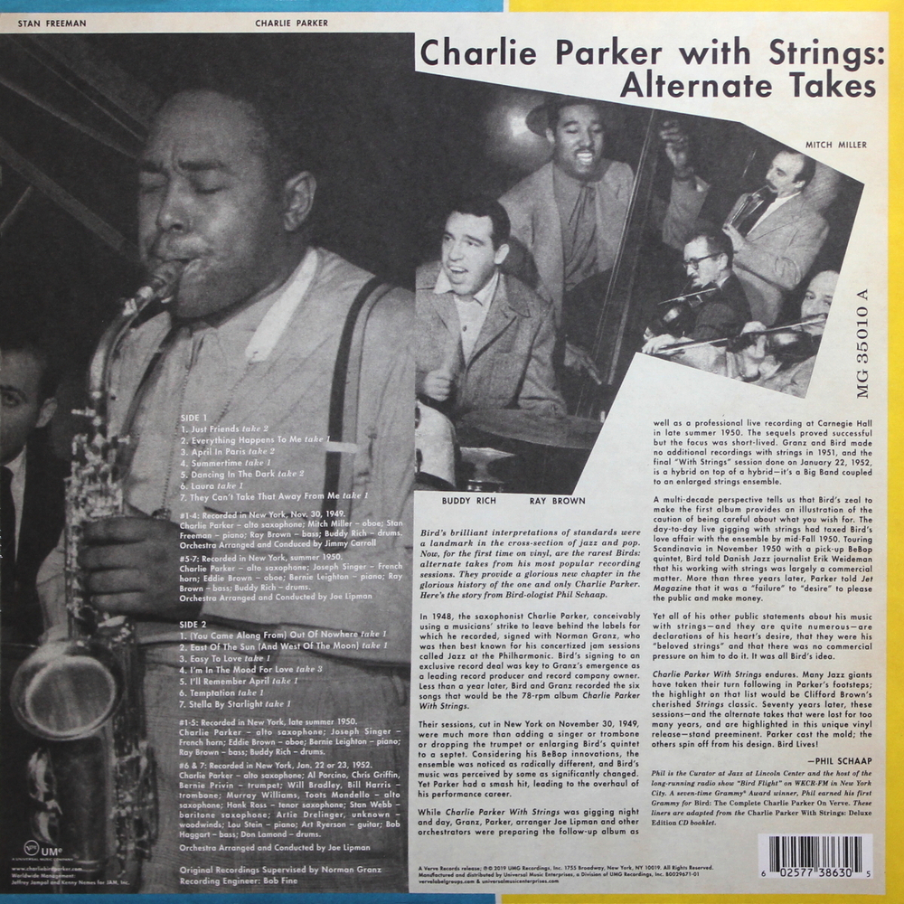 Charlie Parker / Charlie Parker With Strings - Alternate Takes (Coloured Vinyl)(LP)