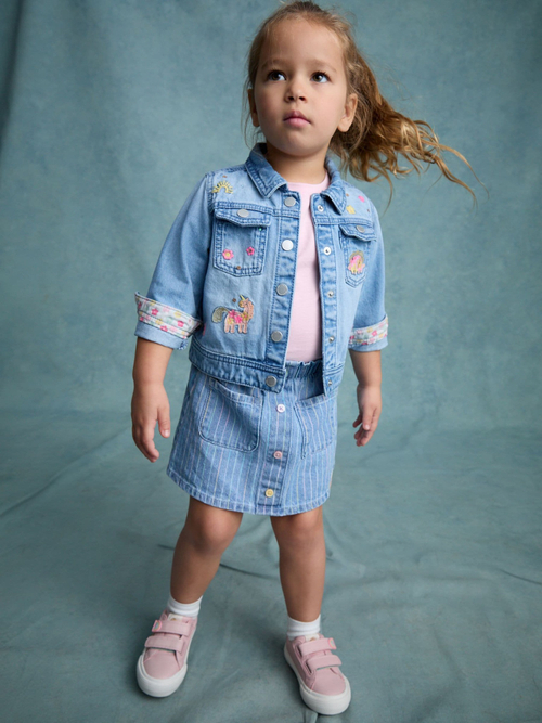 Юбка джинсовая для девочки Next E29-089, Синий