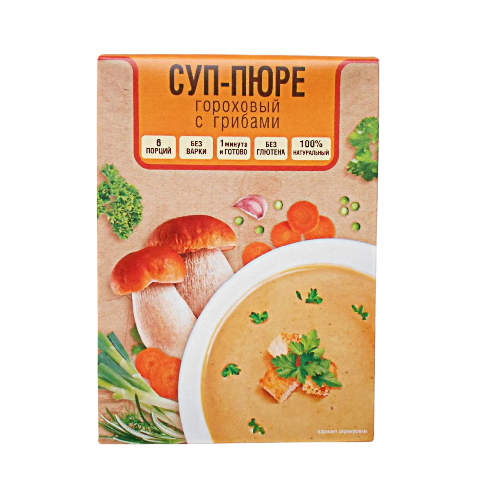 Суп-пюре Street Lunch гороховый с грибами 240 гр