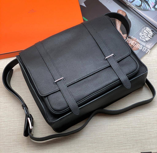 Сумка через плечо Hermes Sac a Depeches мессенджер черная