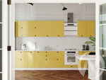 Кухня "Перфетта" горчица софт комплектация 1
