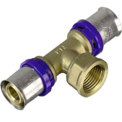 Тройник  Пресс  16  х 1/2вн. х 16 "TIM" 15/120