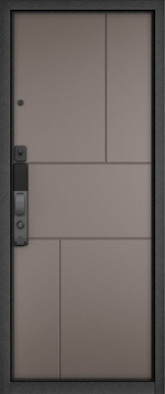 Входная дверь Мастино City Smart D5/182 Чёрный муар - Эмаль капучино