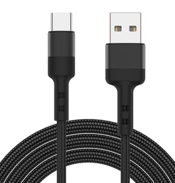 Кабель ROSCO Type-C 2 метра оптом (арт. CABLE-USB-TYPE-C-2M-BLACK)