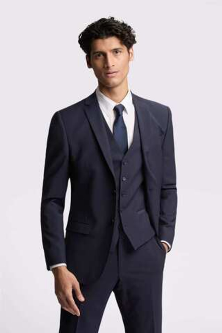 Мужской классический костюм (темно-синий) В21