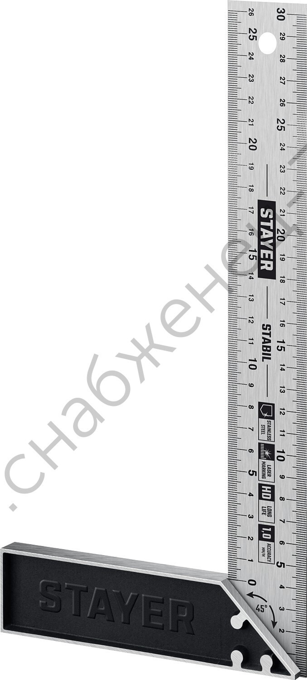 STAYER 300 мм, столярный угольник, Professional (3431-30)