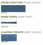 Кресло плетеное с подушками Grattoni Elba, синий