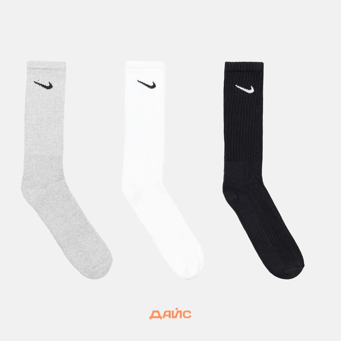 Носки Nike Value Cotton Crew 3PR Dri-Fit  артикул:SX4508-965 - купить в магазине Дайс