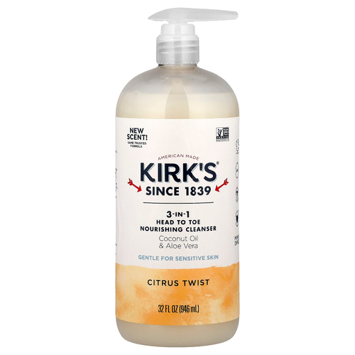 Kirk's, Питательное очищающее средство 3 в 1, Citrus Twist, 946 мл (32 жидк. Унции)