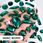Набор пришивных стеклянных страз “Emerald” (микс форм)