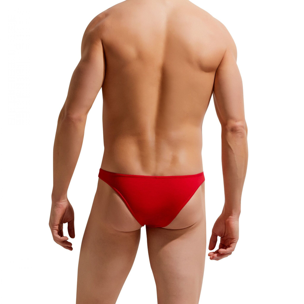 Хлопковые мужские трусы-бразилиана Modern Essentials Brazilian Slip (Размер: M) (Цвет: красный)