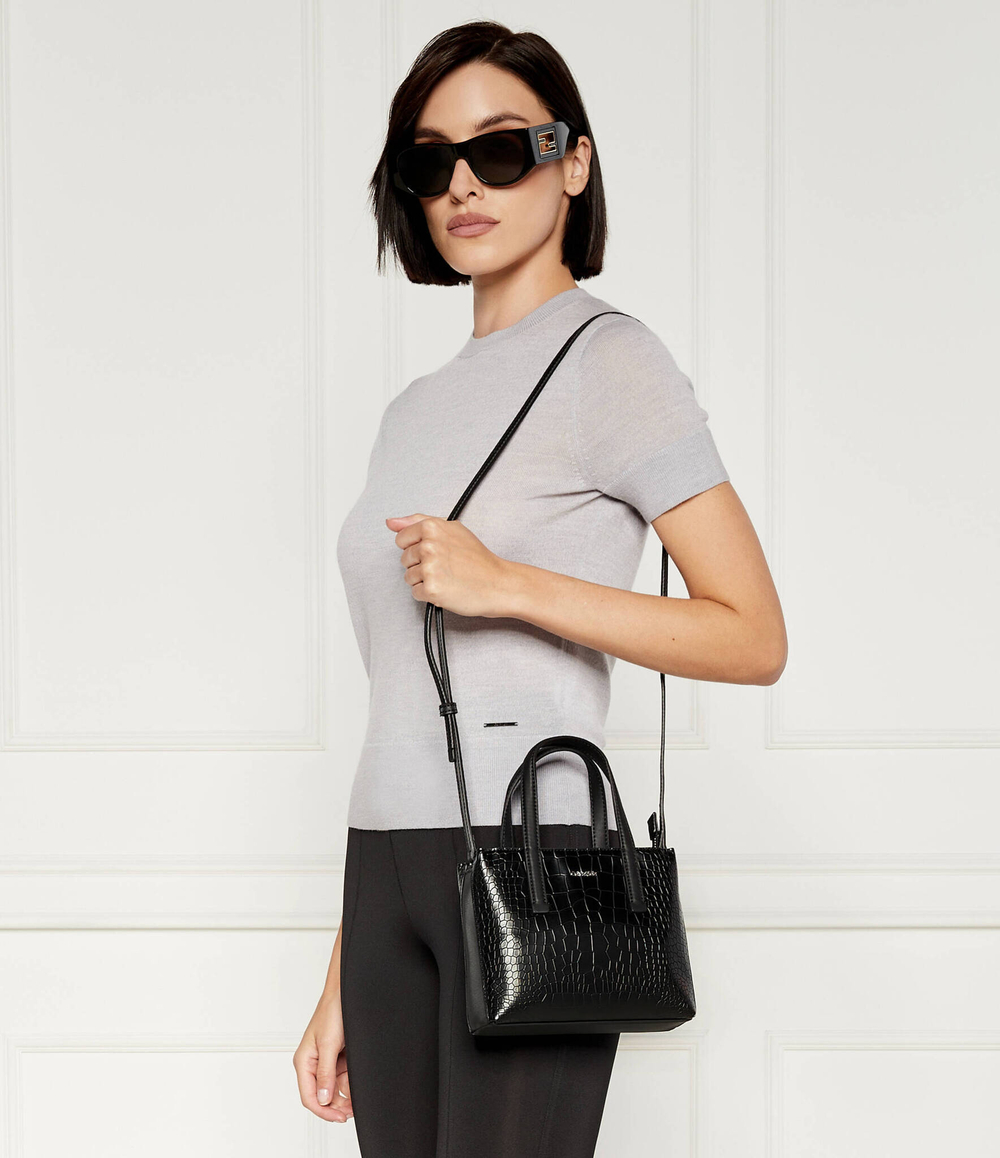 Сумка через плечо CROCO Calvin Klein - черный(K60K612163)