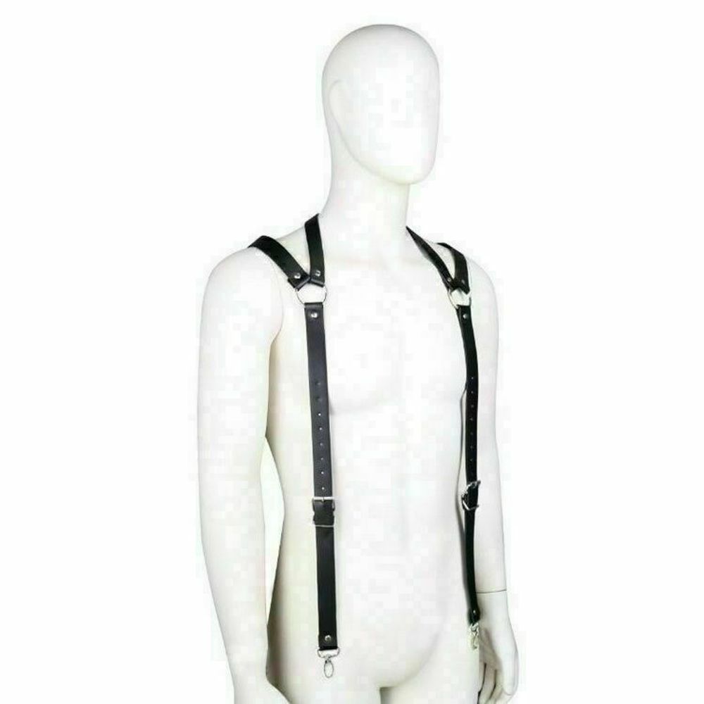 Мужская сбруя (портупея) черная Romeo Rossi