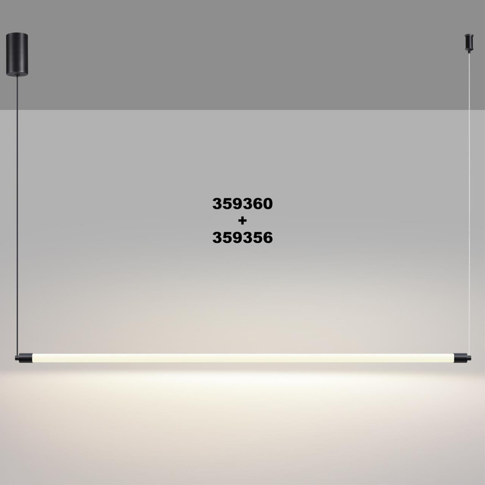 359356 KONST NT24 050 черный Светильник линейный светодиодный IP20 LED 15W 170-265V 4000K 1280Лм VITZ