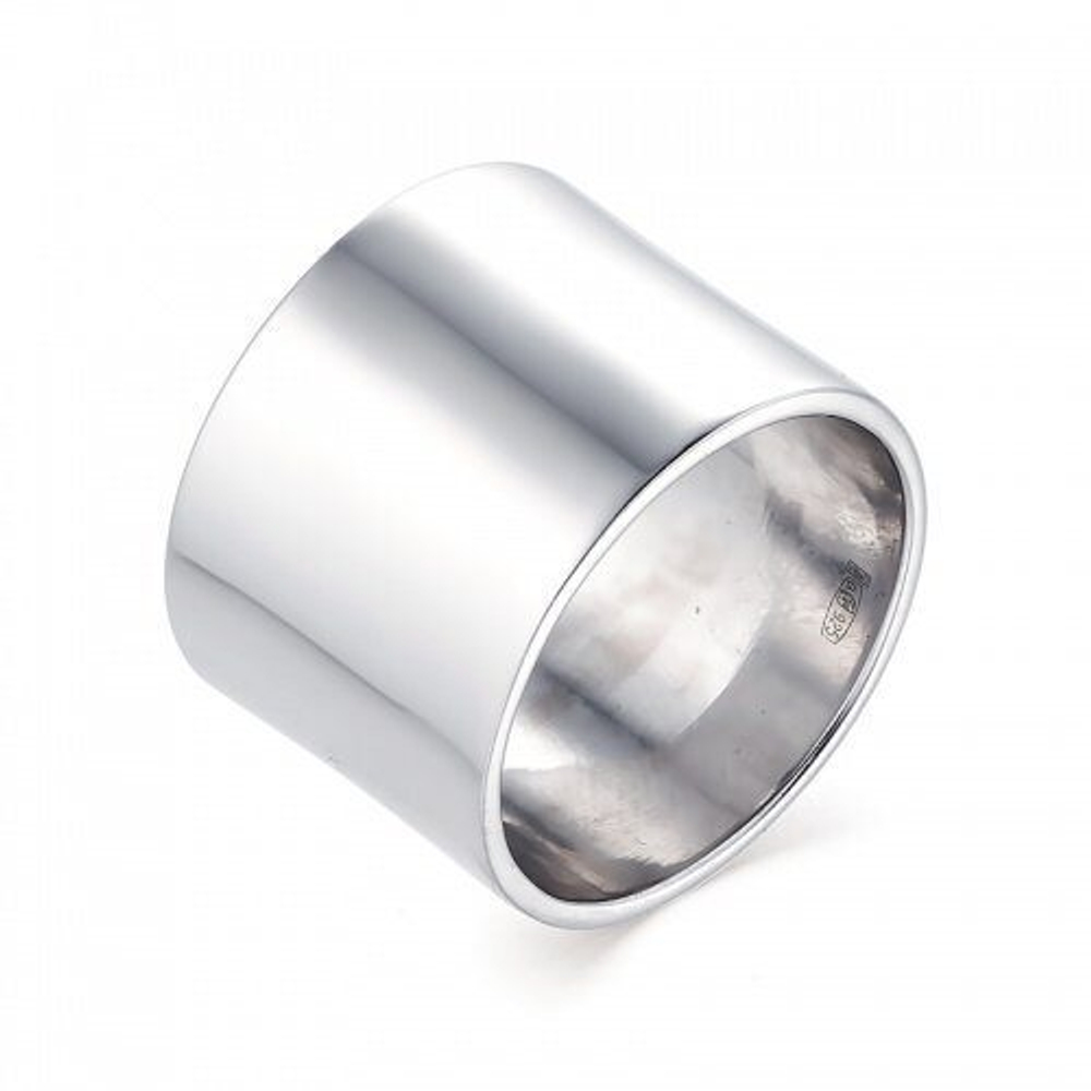 Стильное матовое очень широкое кольцо 127433-2 серебро 925 размер 18,5