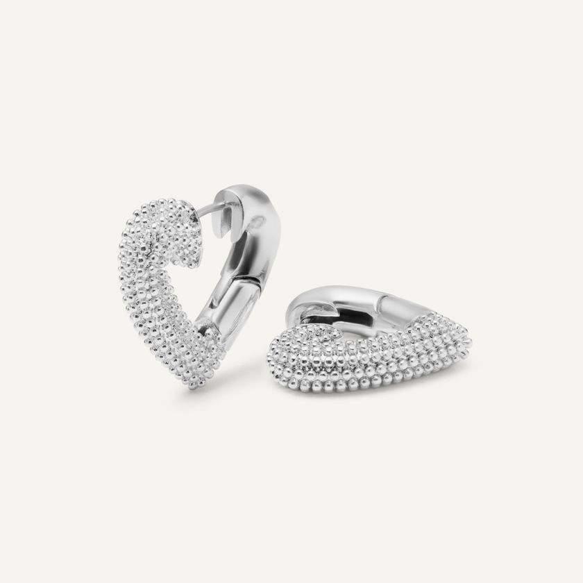 Серьги Два Сердца – Серебро