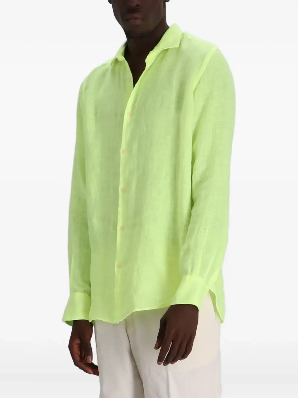 Рубашка MC Saint Barth Pamplona желтый неон