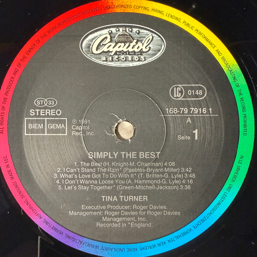 Виниловая пластинка Tina Turner ‎– Simply The Best 2LP