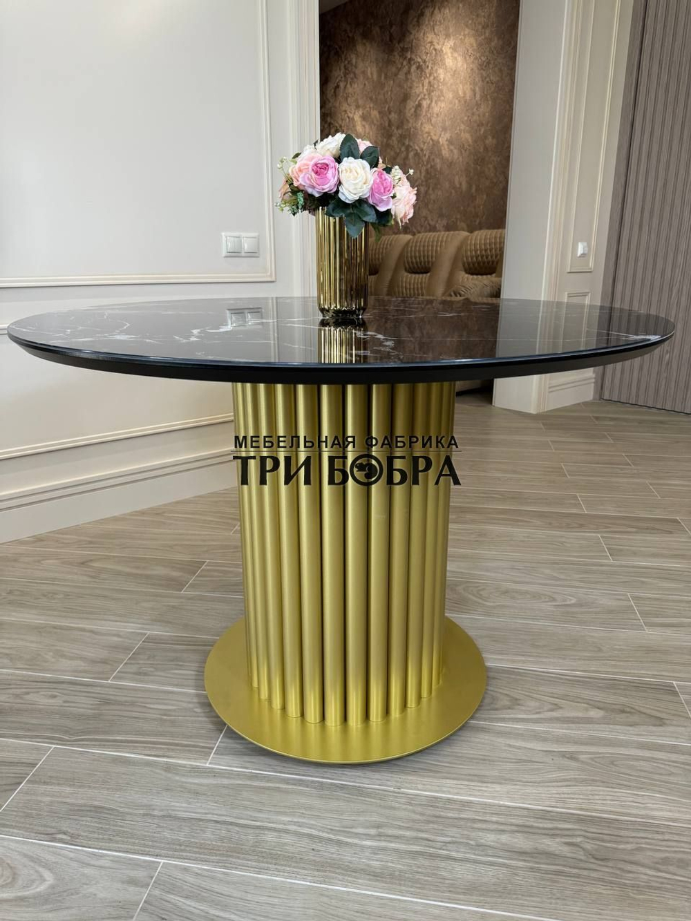 Кухонный стол "Орион", чёрный мрамор