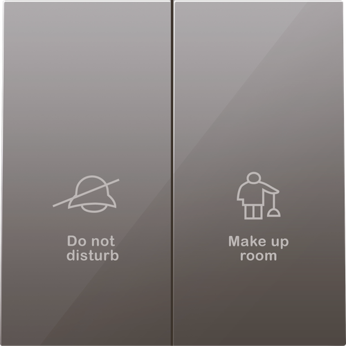 Клавиша 2-я с символами DND/MUR, сталь, серия R98