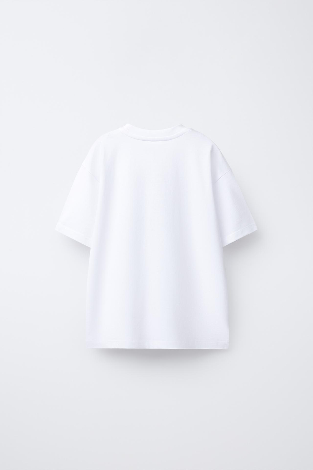 ZARA ФУТБОЛКА С ПРИНТОМ, БЕЛЫЙ