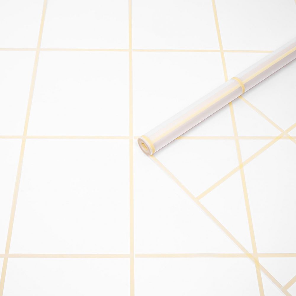 Пленка матовая "Клетка" 60см*200гр КРЕМ