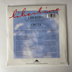 Винтажная виниловая пластинка 7 дюймов (маленькая пластинка) Mylene Farmer Libertine (Франция 1986)