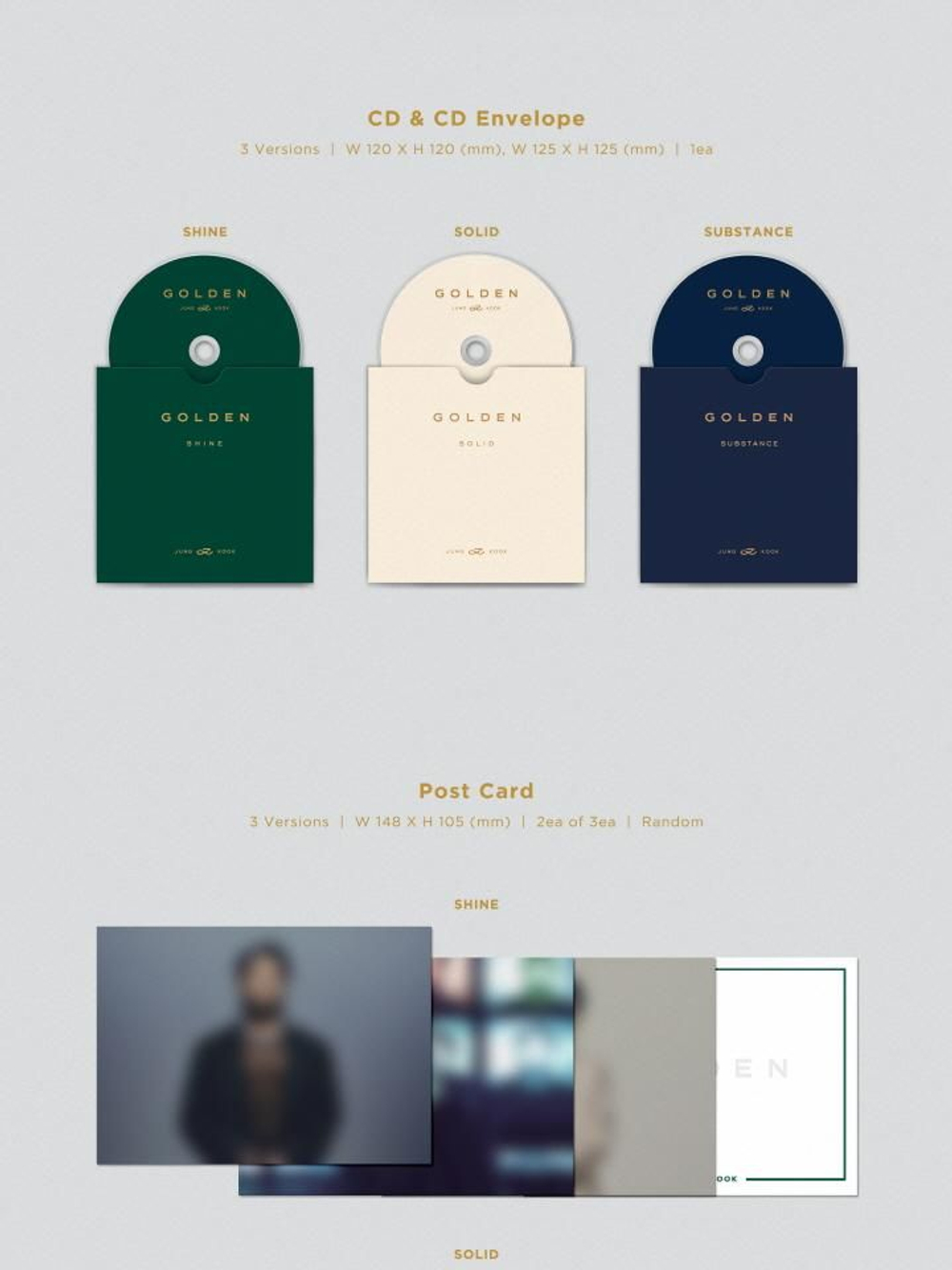 Альбом JUNG KOOK (BTS) - GOLDEN 3 Version SET