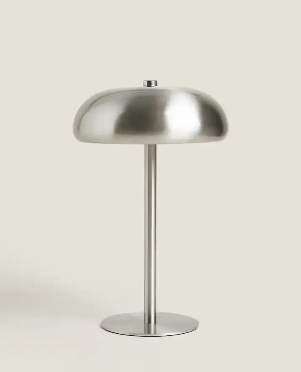 ZARA HOME МАЛЕНЬКАЯ МОНОХРОМНАЯ НАСТОЛЬНАЯ ЛАМПА, СЕРЕБРО