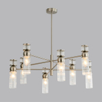 8277/8 MODERNI LN26 164 сатин никель/прозрачный, металл/стекло Люстра Е14 8*40W 220V DENVER