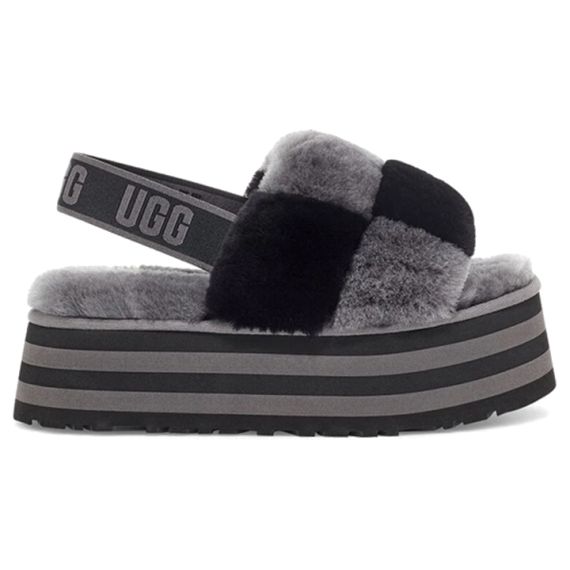 Ugg Disco Checker Slide 'Black Grey'