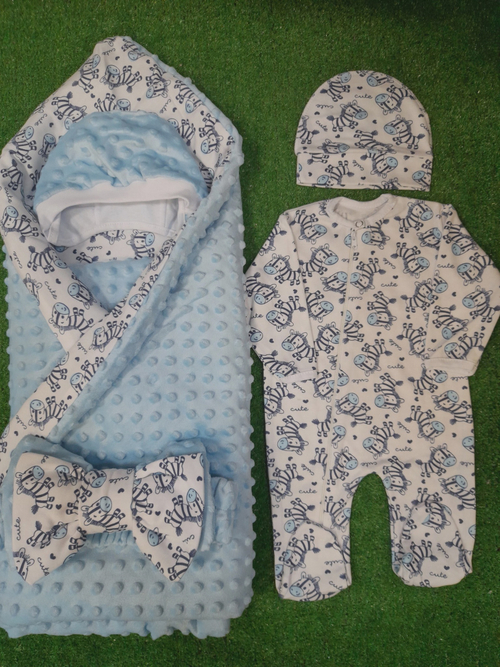 Комплект на выписку "Лето 4" (лето, голубой)