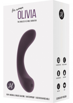 Фиолетовый гнущийся вибратор Olivia - 15,6 см. (Цвет: фиолетовый)
