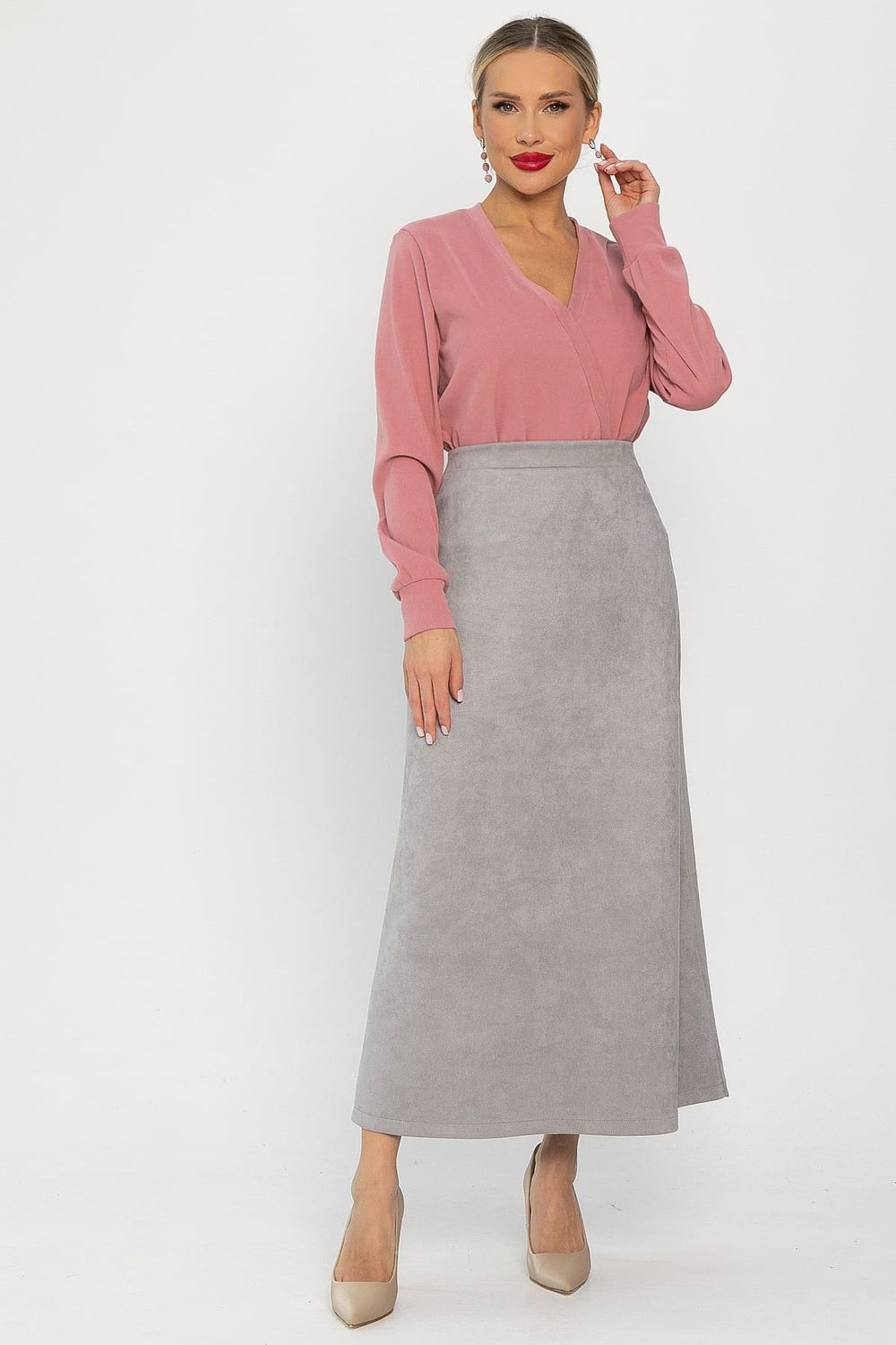 Юбка макси Алана (серая) Ю14255-6М LT Collection