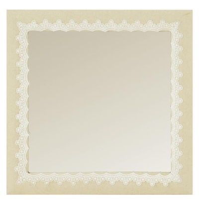 Зеркало настенное "Лен и кружево" 41,5х2х41,5см Холст,дерево