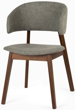 Стул Lolly деревянный и серая ткань