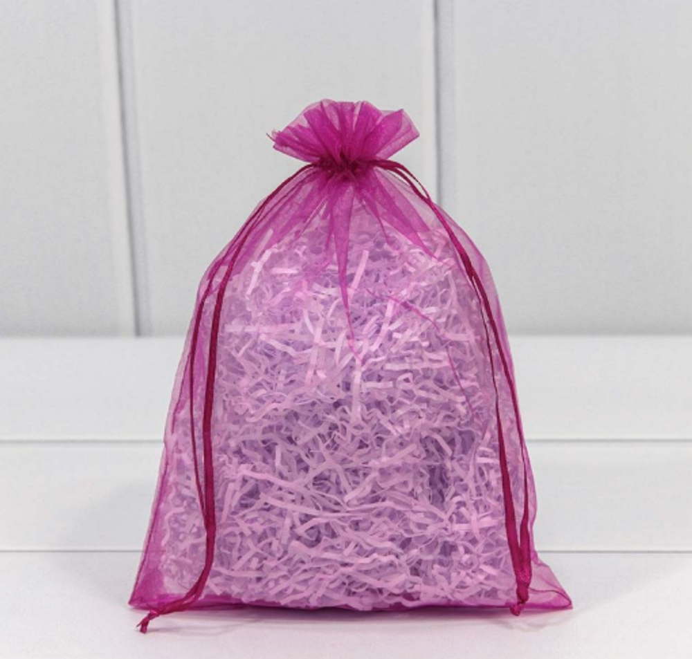 Мешочек 14х20см Органза (Малиновый)