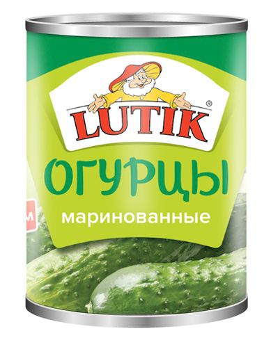 Огурцы Lutik маринованные 9-12 см, 3000 мл