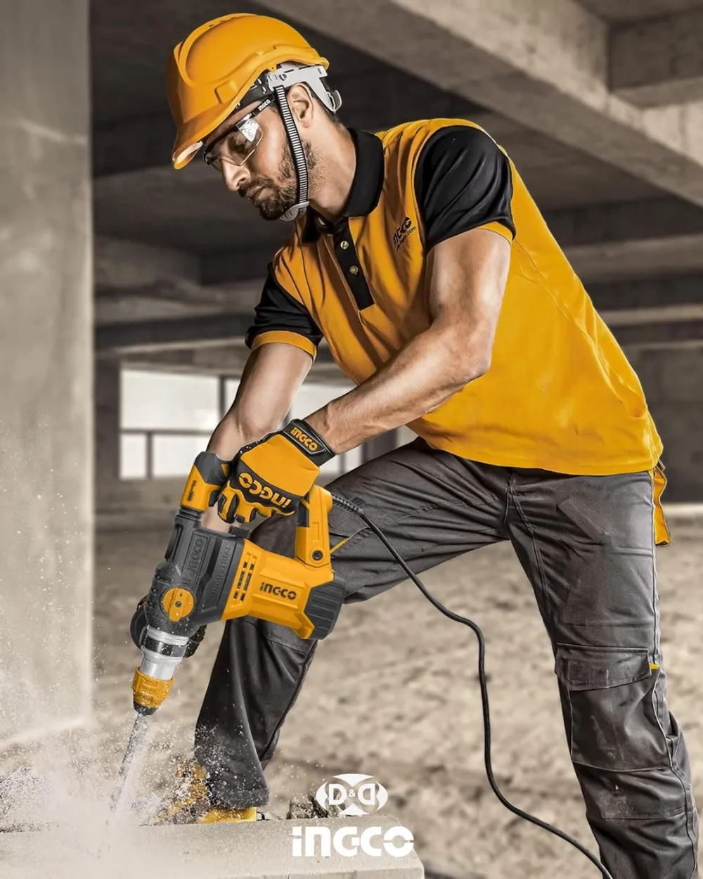 Перфоратор SDS-Plus INGCO RH150038 INDUSTRIAL 1500 Вт 5,5 Дж